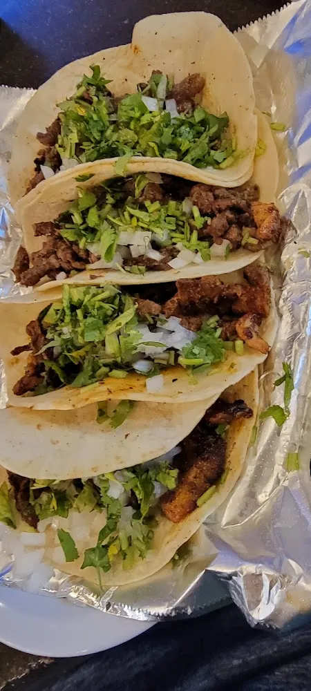 Carne Asada Tacos and Al Pastor Tacos